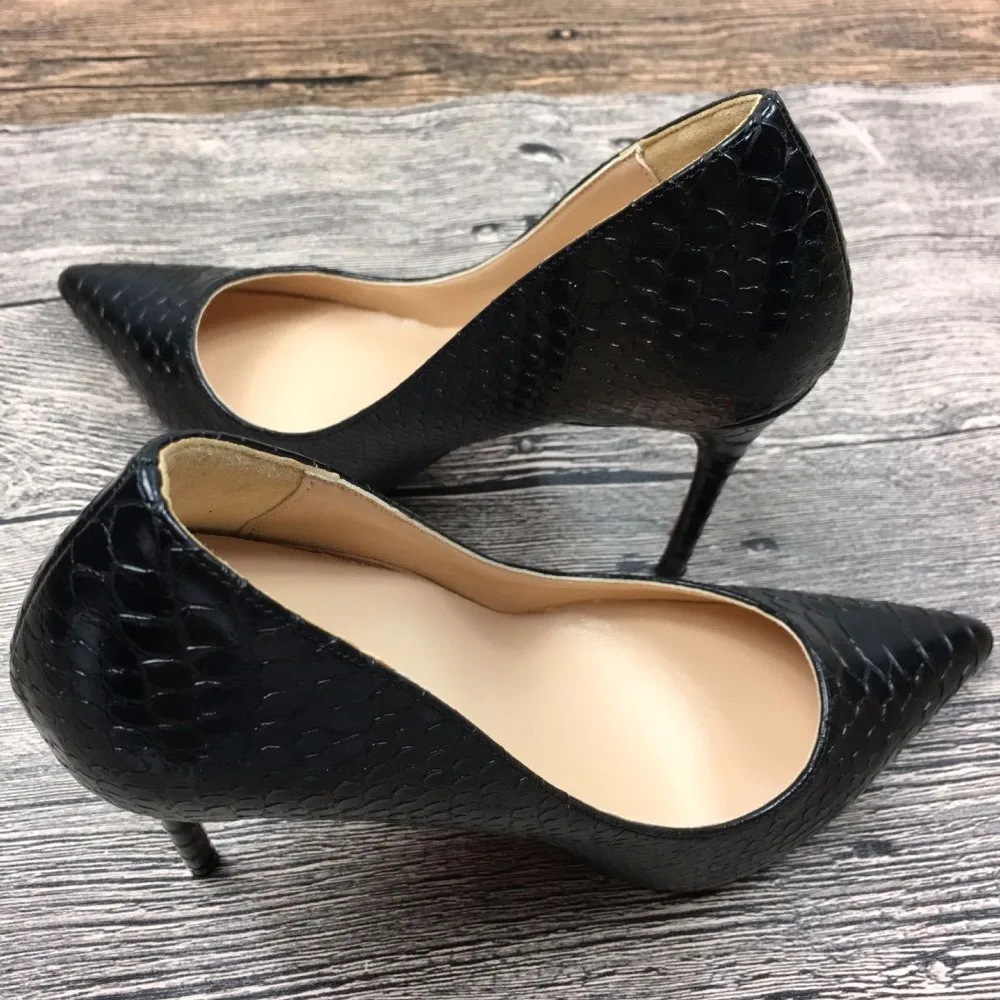 Туфли лодочки на высоком каблуке 10 см 12 из лакированной кожи|Женские туфли| |