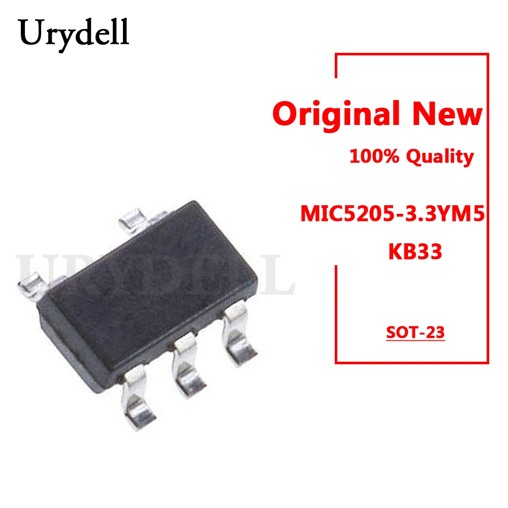 20pcs MIC5205 MIC5205-3.3YM5 KB33 Low-Noise LDO Regulator SOT-23 New and Original | Transistors