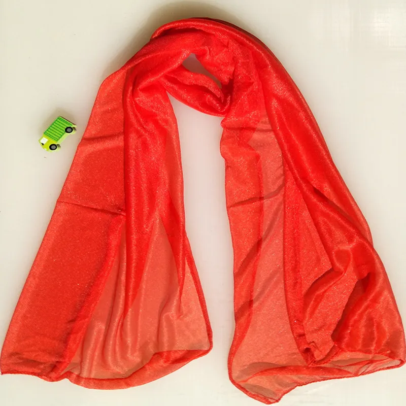 Chiffon Scarf 145*30 см Флисовый Шарф женские зимние теплые мягкие шали красного цвета с кисточками длинные шарфы и накидка - Цвет: Chiffon Scarf