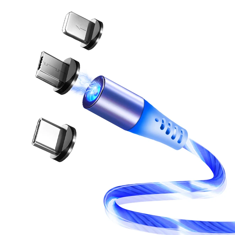 SUNPHG поток световой Магнитный кабель светодиодный светильник Micro USB шнур Тип C