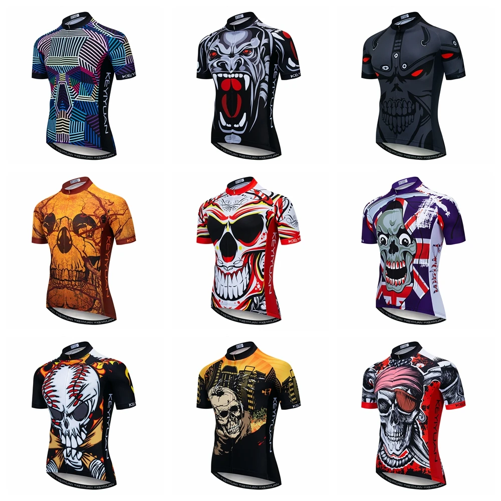 

2021 Weimostar Велоспорт Джерси мужские летние с коротким рукавом Череп Ropa Ciclismo дорожный велосипед Джерси mtb рубашки Топ велосипедная одежда