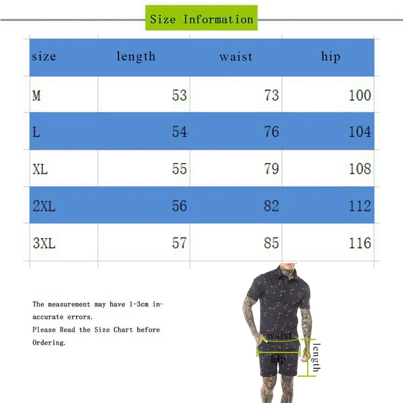 

Nice Summer Design Printed Overalls Mens Rompers 2D Flower Printed VogueShort Jumpsuit Beach Sets One-piece Outfits Playsuit