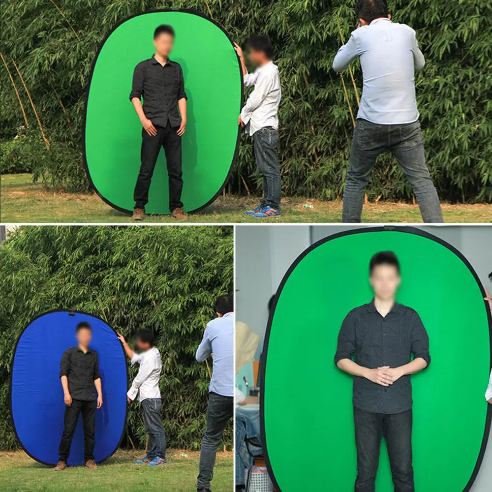 2 в 1 портативный фон синий зеленый экран Chromakey складной светильник для фотосъемки