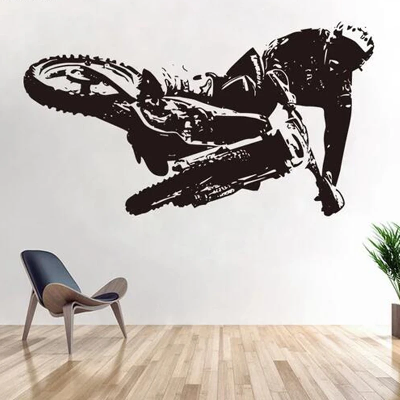 

Off-road Motorcycle Racing Sticker Vehicle Motocross Posters Vinyl Wall Decals Decor Mural Off-road Autocycle Racing Decal