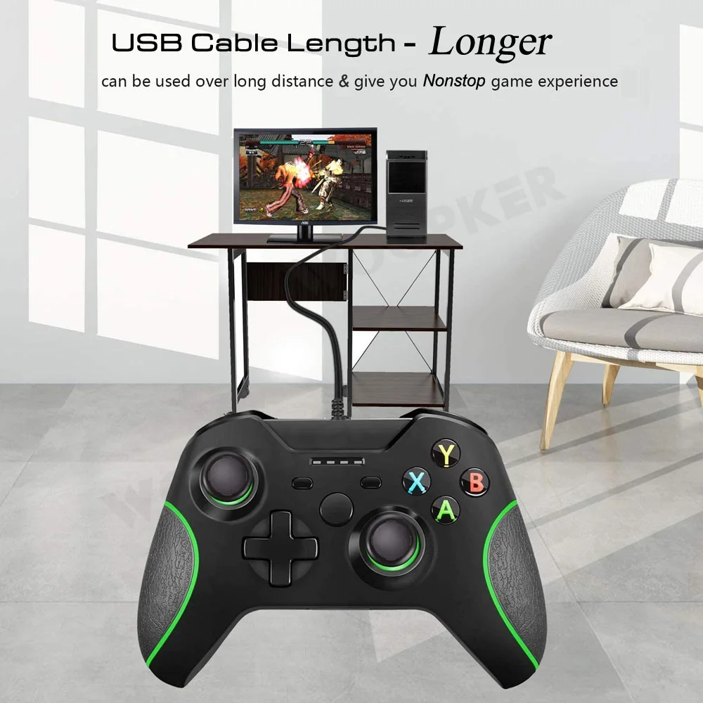 Проводные USB консоли для Xbox One контроллеры геймпады тонкий контрольный ПК Windows Mando