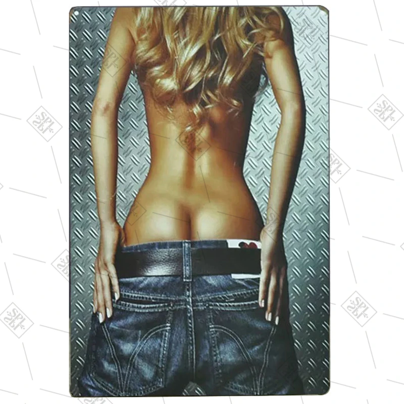 Европейская и американская привлекательная красота винтажные жестяные знаки