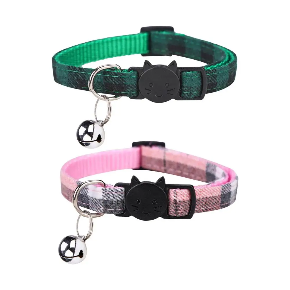 

Клетчатый ошейник для домашних животных, кошек, регулируемое безопасное ожерелье для собак и кошек с фотоэлементами