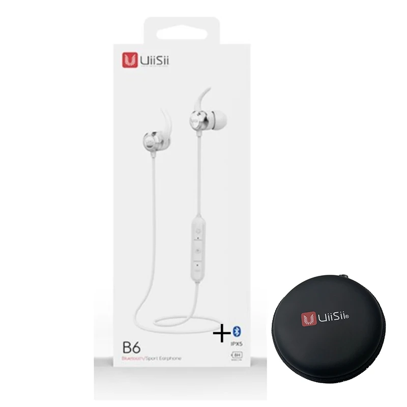 B6 White And Box Uiisii B6 беспроводные bluetooth наушники спортивные BT5.0 IPX4 водонепроницаемые наушники-вкладыши iOS и Android Игровые музыкальные наушники - Цвет: B6 White And Box