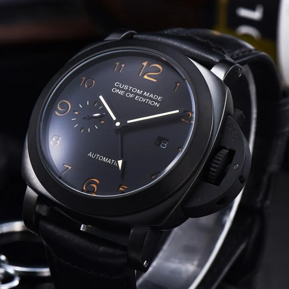 44 мм Мужские автоматические механические часы GMT из нержавеющей стали светящиеся