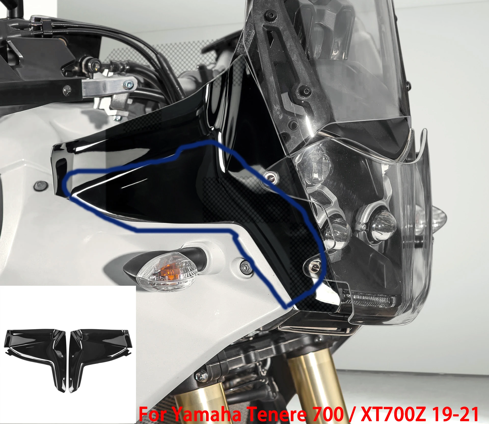 

For Yamaha Tenere 700 TENERE700 XTZ XT700Z T700 T7 2019-2021 20 Motorcycle Side Windshield Windscreen Handshield Wind Deflector