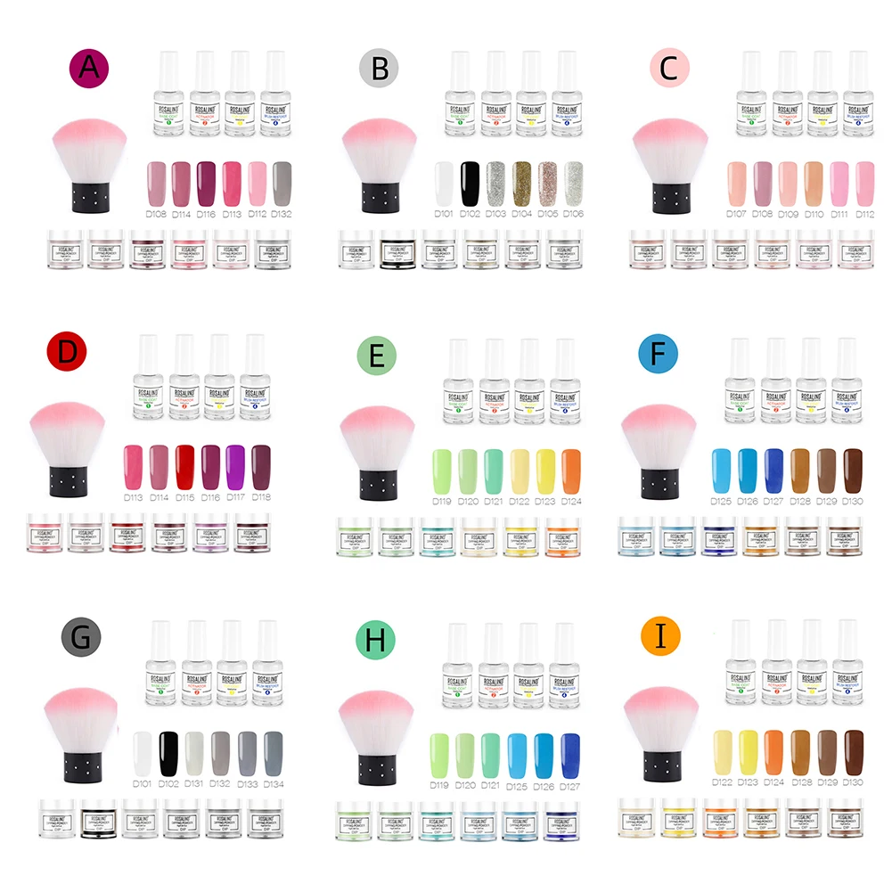 Набор пудры для погружения ногтей профессиональный блеск натуральный легко