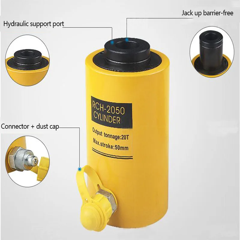Полый Гидравлический Джек гидравлический RCH-2050 многофункциональная Ручная