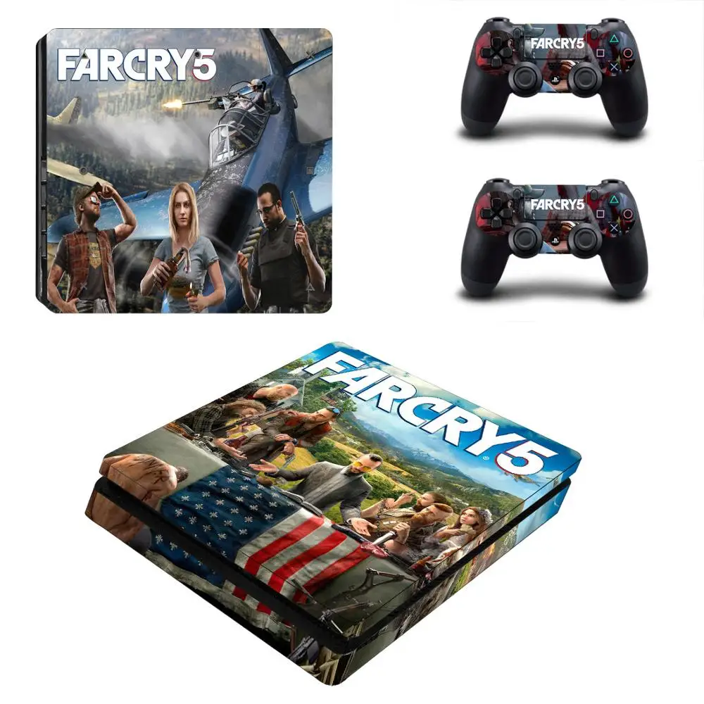 Тонкие наклейки для PS4 Far Cry 5 PS 4 Play station тонкий стикер кожи Adesivos playstation Slim консоль и