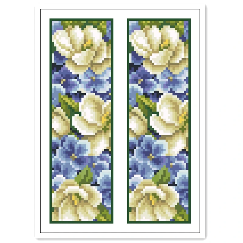 

Набор для вышивки крестиком с изображением магнолии с обеих сторон, 18ct, 14ct, пластиковая ткань, рукоделие, Набор для вышивки