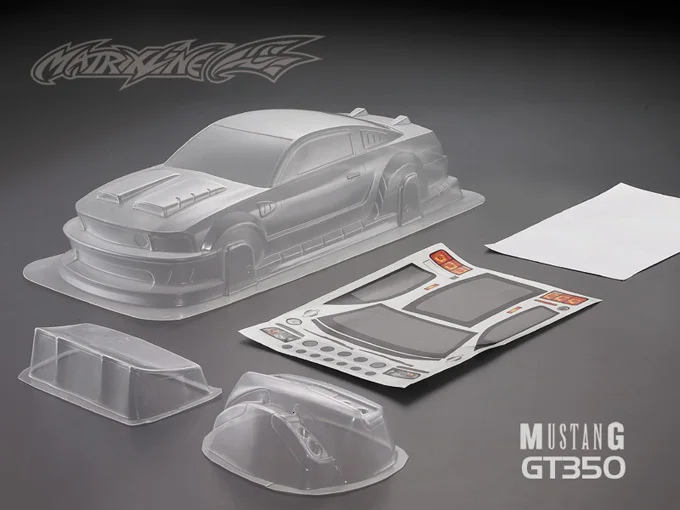 Mustang GT350 1/10 1:10 RC PC Корпус Корпуса 200 мм ширина прозрачный чистый Без окрашивания drift корпус RC hsp hpi trax Tamiya