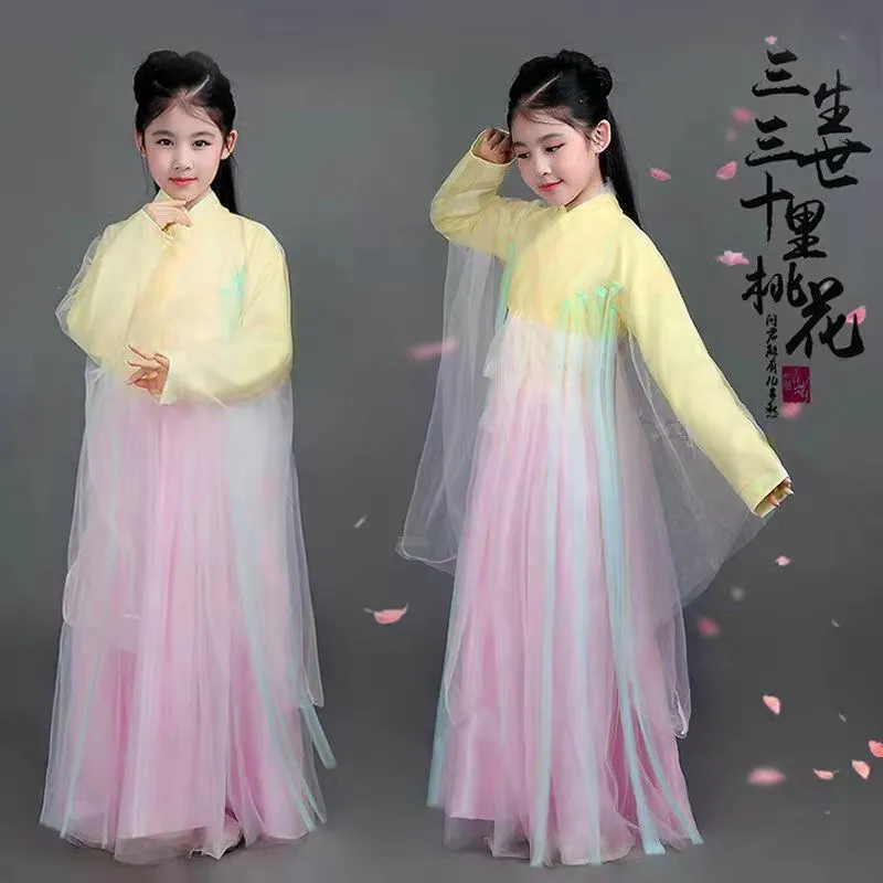 Детский костюм для выступлений на сцене традиционное платье китайское