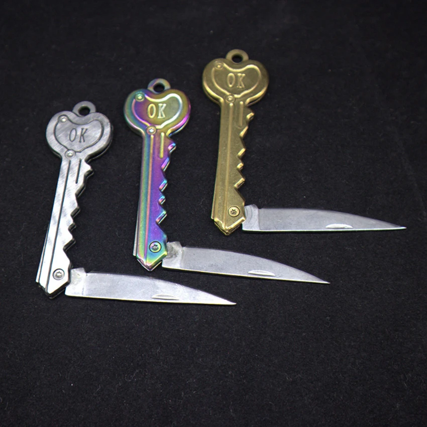 Мини-нож ОК-ключ складной выживает гаджет инструмент для кемпинга улицы брелок с