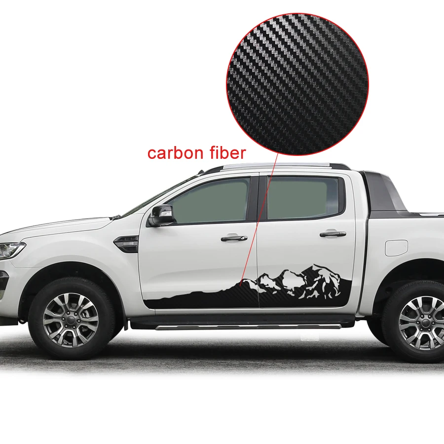 Автомобильная оболочка горный Графический боковой кузов Дверь полоса Талия