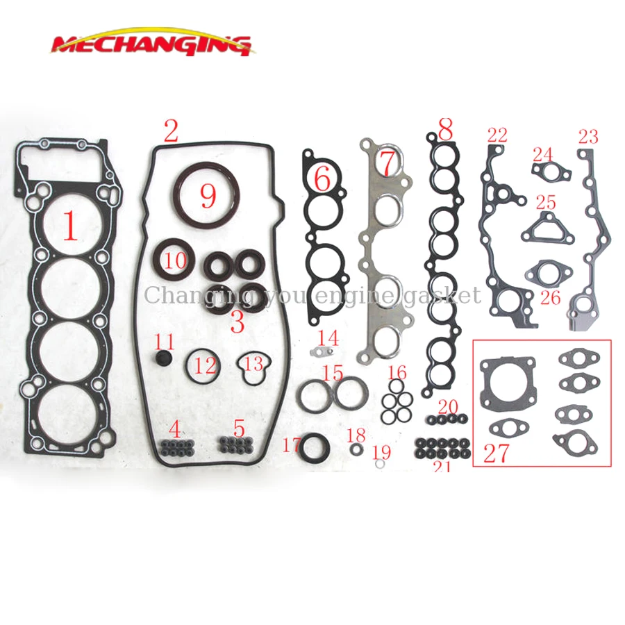 Индивидуальный логотип для TOYOTA HILUX II HIACE 4 RUNNER 2.7L 3RZFE 3RZ полный комплект прокладки