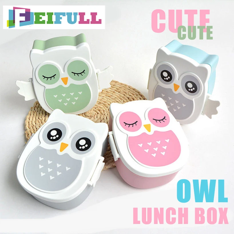 Детский контейнер для ланча детский Ланч бокс с изображением животных Совы еды