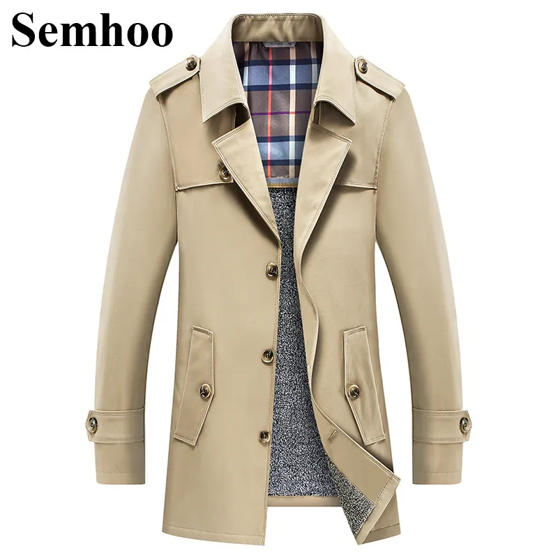 

Winter Men's Windbreaker Jacket Plus Velvet Thick Windbreaker Jacket Business Casual Windbreaker M---6XL