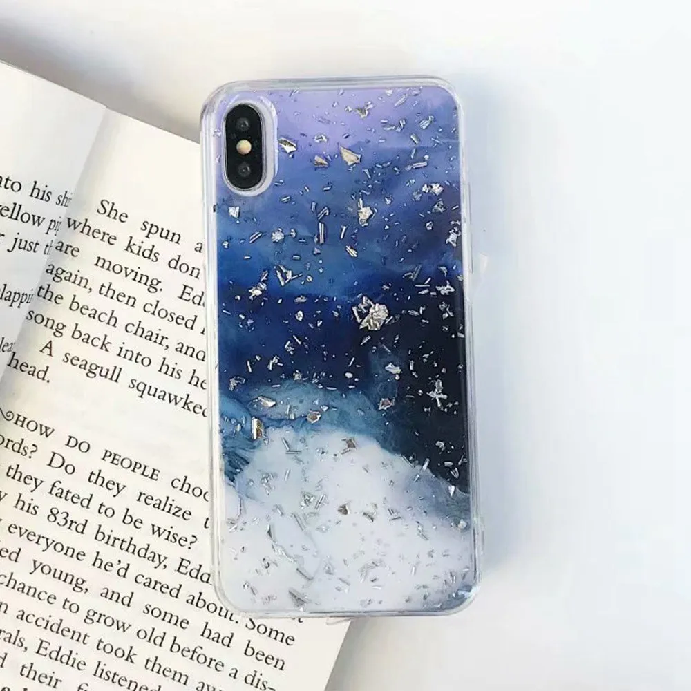 Чехол KISS милый чехол для телефона iPhone 8 7 6 S Plus эпоксидный Платиновый мраморный