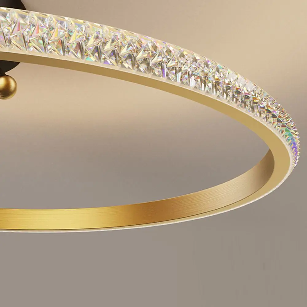 Светодиодный потолочный светильник для гостиной хрустальный круглый квадратная