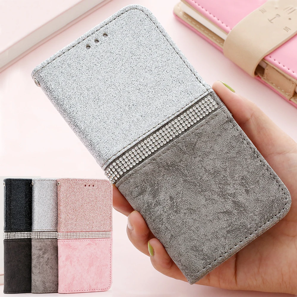 Роскошный флип кошелек из искусственной кожи для Samsung Galaxy S8 S9 S10 S20 Ultra Note 10 Plus