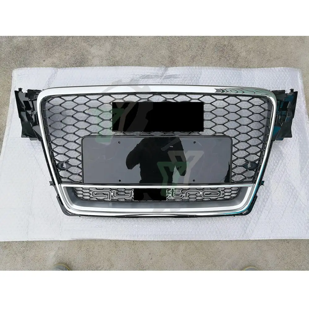 

Car modified front grille For Audi A4/S4 B8 2009 2010 2011 2012 sports hexagonal mesh honeycomb racing grill (for RS4 style)