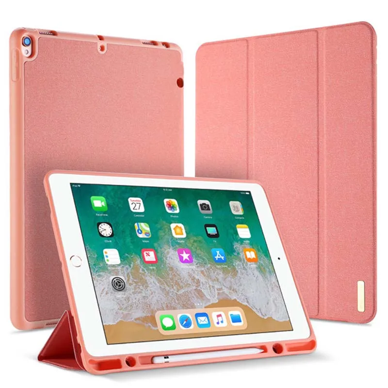 

Auto Sleep Wake Protective Cover PU+TPU Leather Smart Shockproof Cases with Pencil Holder for Apple IPad Pro 12.9 2017