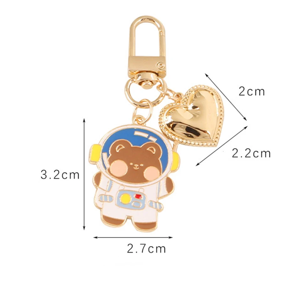 Симпатичный детский астронавт медведь раньше для женщин брелок держатель
