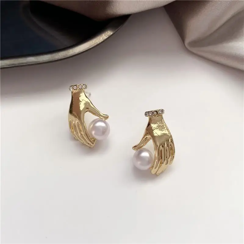 Металлические геометрические креативные перламутровые Стразы металлические