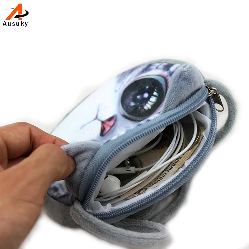 Детская плюшевая сумка через плечо с милым 3d котенком модель кошки/собаки