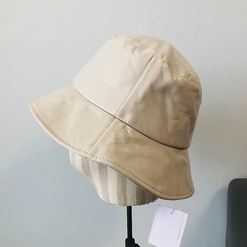 Женская панама из ПУ кожи в стиле панк | Аксессуары для одежды