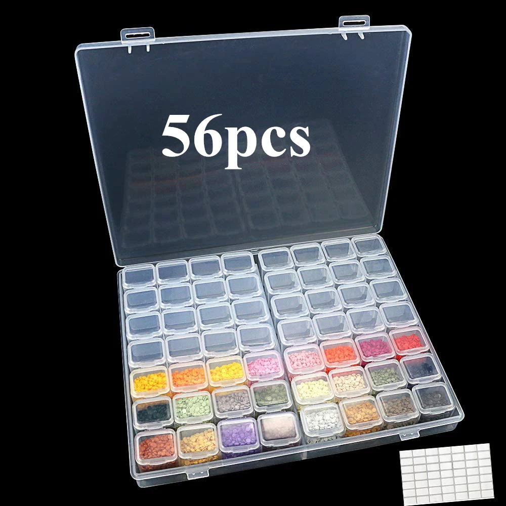 

New Hot 28/56/60 Grids Diamond Embroidery Accessories Diamond Art Painting Cross Stitch Storage Box Tools Pens for DIY Craft