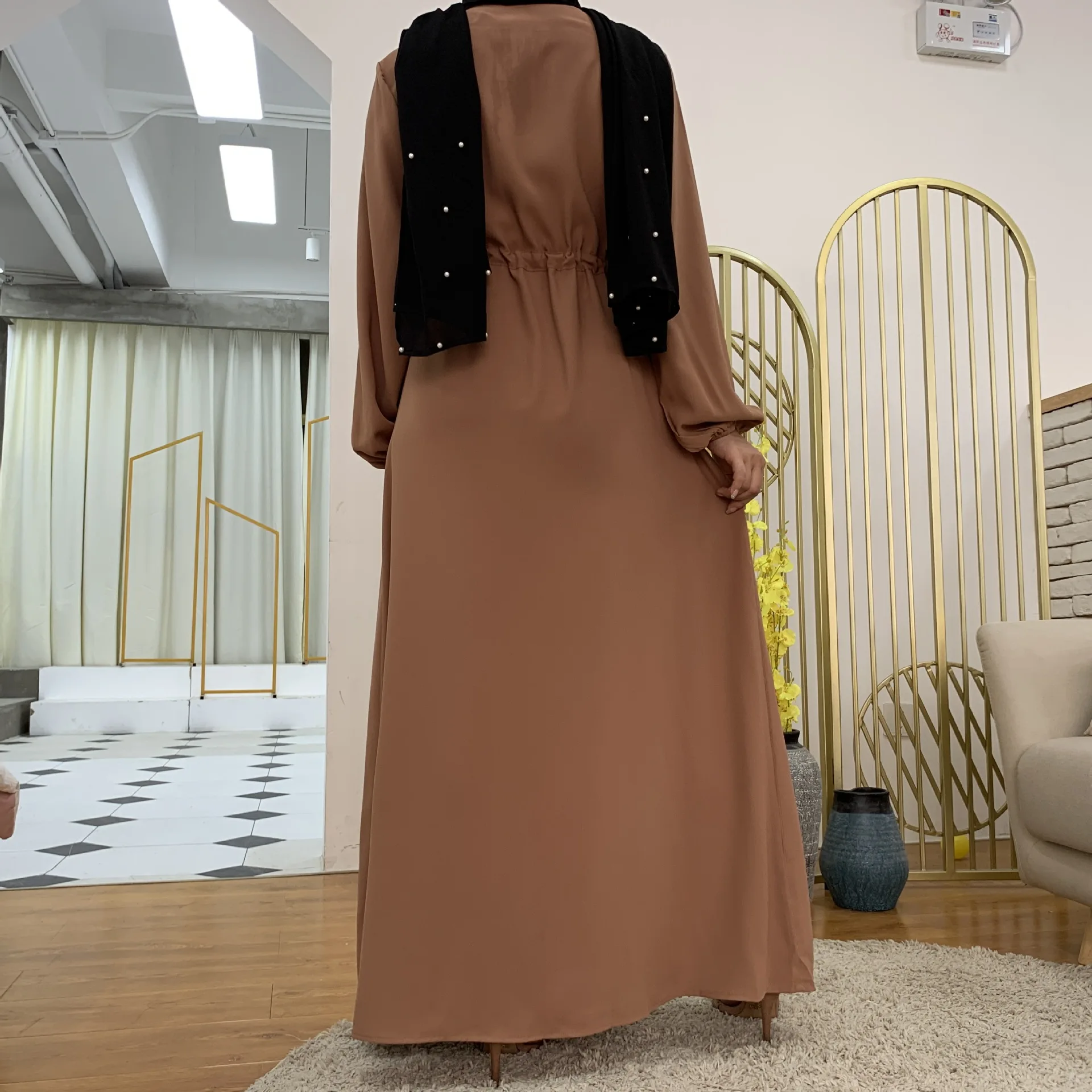 2021 женский Дубай Abaya Турция мусульманский модный хиджаб длинное платье с