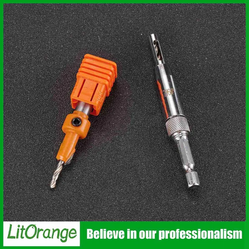 

13 Pcs Countersink Drill Bit & Hinge Drill Bit Set Woodworking Center Drill Bit Set Drill Guide for Door Window Cabinet