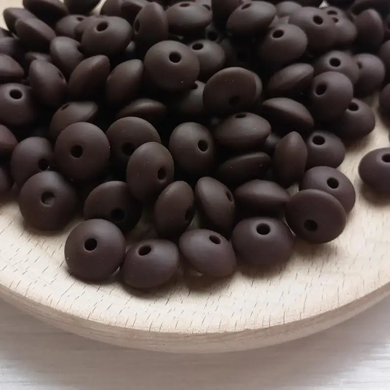 Coffee Saucer Beads Silicone 12mm Bulk BPA free Baby Pacifier teethers | Мать и ребенок