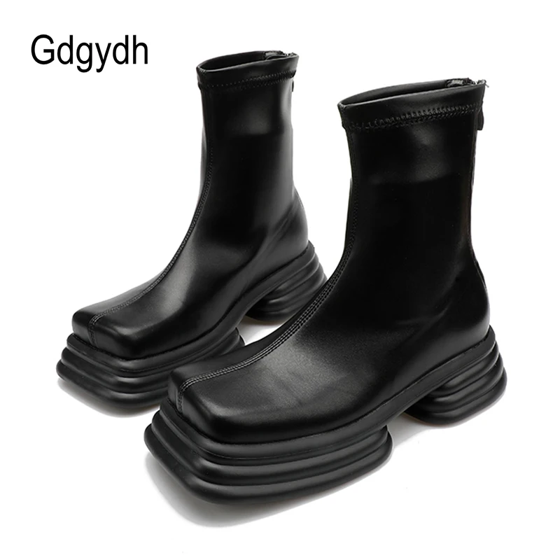 Gdgydh/растягивающиеся сапоги на платформе Удобная женская обувь ручной работы