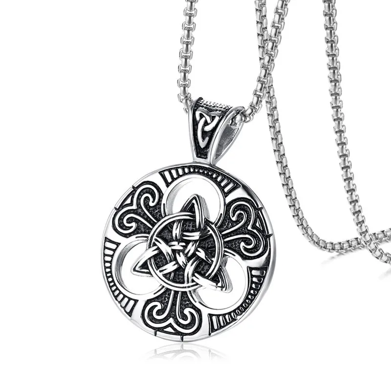 Modyle Vintage Gothic Cross Necklace Triskele Scottish Irish Triangle Knot Antique Punk Pendant | Украшения и аксессуары