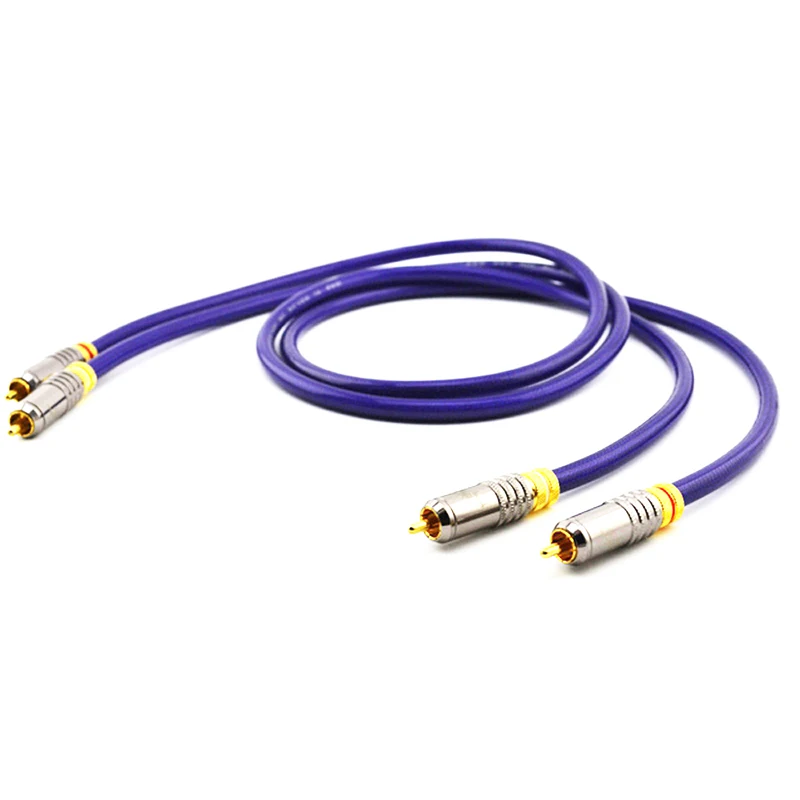 

pair VDH IT-65G RCA interconnect wire hifi Audio extension cable With Gold plated RCA plug connector