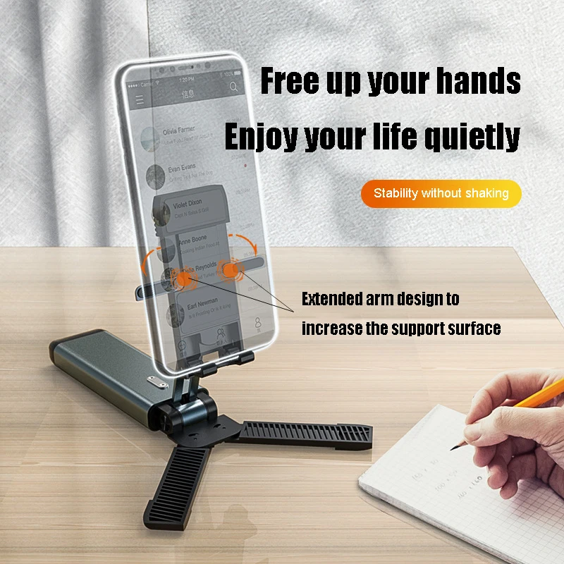 mini aluminum alloy desktop phone stand tablet pc universal foldable telescopic tripod lazy stand multi function placement free global shipping