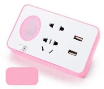 Pink 3 года гарантии светодиодный Ночной светильник с двумя USB портами, Порты и разъёмы телефон Зарядное устройство ввиде штепсельной вилки Беспроводной розетка настенный светильник с держатель мобильного телефона - Тип: Pink