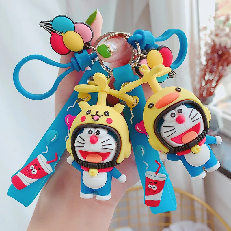 Новые брелки с мультипликационным дораэмоном милые для ключей в виде кота из