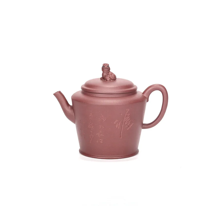 

Dark-red Enameled Pottery Teapot Famous Full Manual Dark-red Enameled Pottery Teapot Phuc Tho Teapot Tea Set