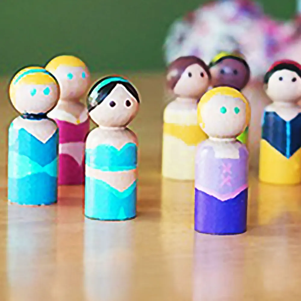 10 шт. твердая древесина люди разного размера естественные необработанные рампы