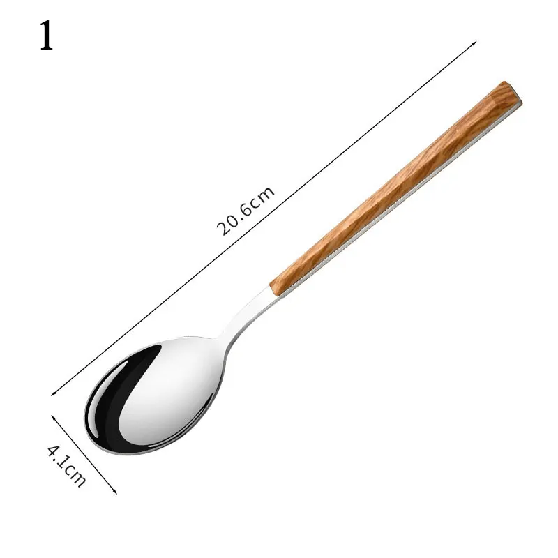 

1Pcs Imitation Wood Handle Stainless Steel Fork Spoon Steak Knife Durable Tableware Kitchen Accessories Making Tools Hot Sold