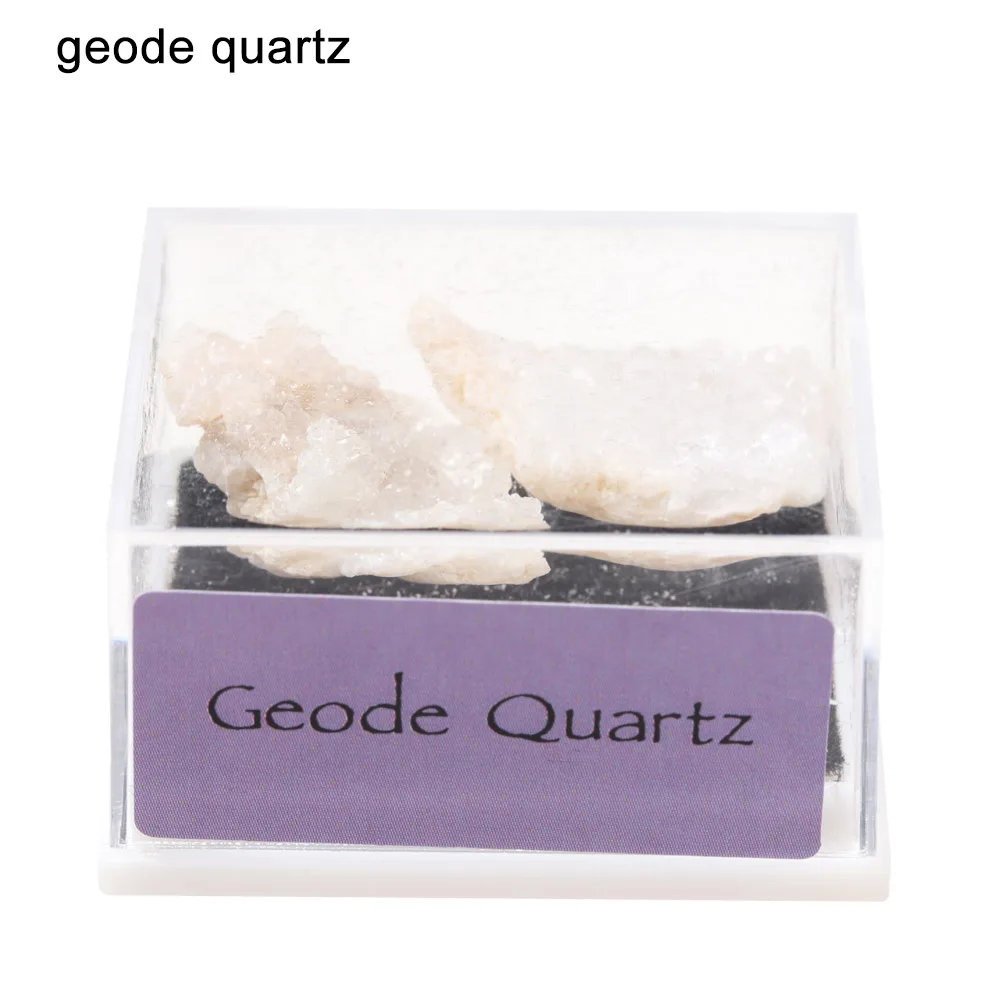 geode quartz 1 коробка Натуральный Необработанный Рудный кварц образец кристаллического минерала энергетические целебные камни необработанные драгоценные камни коллекционные украшения - Цвет: geode quartz
