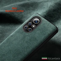 italy alcantara leather protective cases for huawei nova 8 phone case nova 8pro c%c3%a9lula fundas coque nova8pro cover