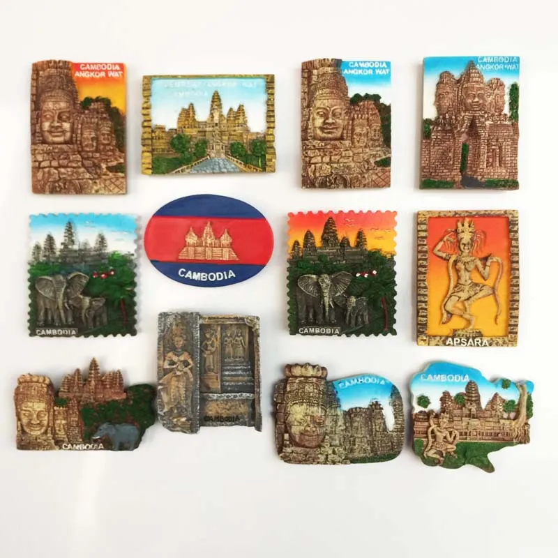 

Cambodia Angkor Wat Travel Souvenir Magnetic Fridge Magnet Resin Crafts